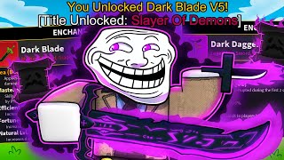 Unlocking The DARK BLADE V5 In Blox Fruits [upl. by Fillander]