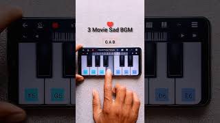 3 Movie Sad Bgm 😔 Piano Tutorial shorts [upl. by Elberta]