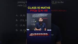 CLASS 10 MATHS COORDINATE GEOMETRY pyqs mcqs cbse coordinategeometry trending boardexam2025 [upl. by Nipahc]