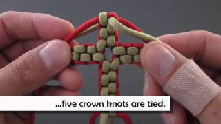 How to Make a Paracord Cross Necklace by TIAT [upl. by Anwahsak]