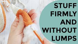 How to stuff a knitted toy  Fiber fill [upl. by Yadroc93]