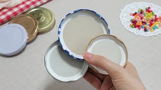 I made a Useful and Easy Idea and SELL them all Super Genius recycling Idea with Jar lids [upl. by Munson]