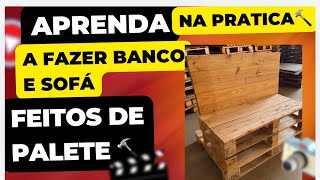 “como fazer sofá ou banco de pallet [upl. by Leila677]