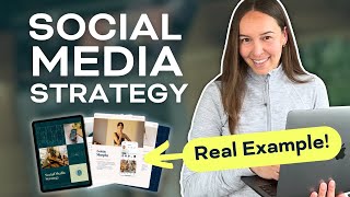 A REAL Social Media Strategy Example  Walkthrough in 2024 [upl. by Lacym854]