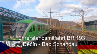 Führerstandsmitfahrt BR 193 Grenzverkehr Tschechien  Deutschland in der sächsischen Schweiz [upl. by Marleen]