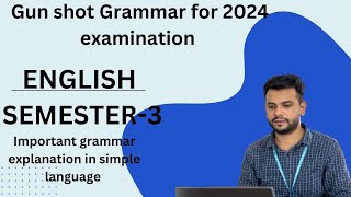 English grammar  semester 3 important grammar explanation in simple language  Osmania university [upl. by Fern]