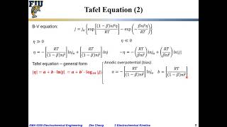 Electrochem Eng L0316 Tafel equation at large overpotential [upl. by Vida]