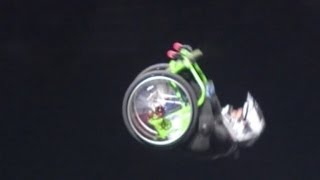 Amazing Stunts Worlds first man to do a double back flip in a wheelchair [upl. by Gabrielle]