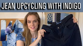 JEAN UPCYCLING WITH INDIGO DYEING MY STAINED JEANS DARK WASH [upl. by Mapes907]