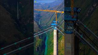 under construction WORLDS TALLEST BRIDGE HUAJIANG GORGE BRIDGE 花江峡谷大桥 bridge construction [upl. by Oisangi495]