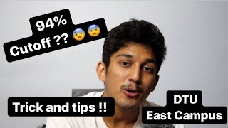 DTU East Campus 2020 BBABA CutoffGEN and last seat Admission Tips and Tricks [upl. by Meehan725]