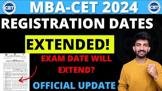 MBA CET Registration form filling dates Extended  MBA CET Registration Process Dates Extended [upl. by Labanna]