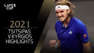 Match 5 Highlights  Tsitsipas v Kyrgios  Laver Cup 2021 [upl. by Orian174]