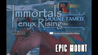 How to find Ptilon Epic rainbow Pegasus mount Immortals Fenyx Rising Kings Peak [upl. by Hesler]