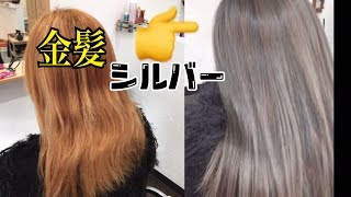 金髪からシルバーヘアに染めました [upl. by Lower302]