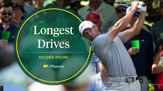 The Longest Drives From the 2024 Second Round  The Masters [upl. by Yhtir]