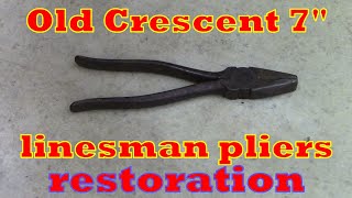 Restoring Crescent linesman pliers [upl. by Jb248]