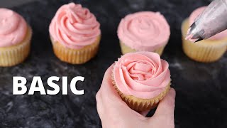 5 basic way to decorate your cupcakes  Cake Decorating For Beginners [upl. by Shirk]