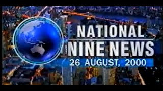 QTQ9 National Nine News August 26 2000 [upl. by Hairaza]