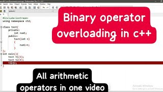 binary operator overloading in c [upl. by Kcire153]