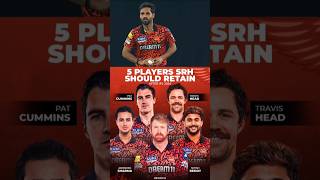 Ipl 2025SRH top5 Retain Player list🏏 shorts ipl srh ipl2025 [upl. by Hollander607]