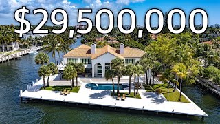 INSIDE A 29500000 MANSION ON ITS OWN PRIVATE PENINSULA  FORT LAUDERDALE FL [upl. by Nawiat571]