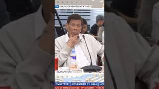 Hon Rodrigo Duterte Responds to Rep Rodge Gutierrez Regarding Davao Death Squad DDS at Quad Comm [upl. by Minna551]