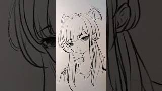 Anime Girl face drawing ।। Komi Cant Communicate shorts viral trending anime animegirl [upl. by Adnwahsal]