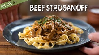 Quick and Easy Beef Stroganoff with Mushrooms Recipe [upl. by Bennett]