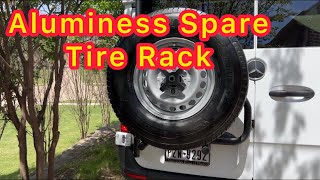 Sprinter Van Aluminess rear door tire rack [upl. by Atinav]