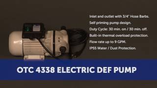 OTC 4338 Electric DEF Pump and 4335 Auto Shut Off Nozzle [upl. by Valsimot877]