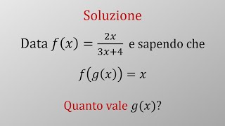 SoluzioneEsercizio particolare sulla composizione di funzioni [upl. by Jeddy607]