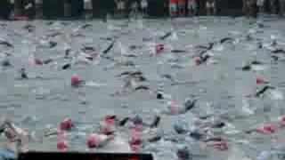 2008 Ironman Lake Placid Swim Start [upl. by Nashner59]