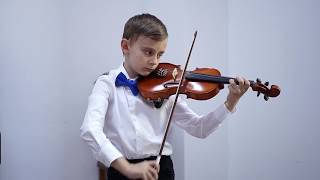 Seitz Friedrich Opus 22 violin concerto by Andrei Codrean 8 years old [upl. by Amian114]