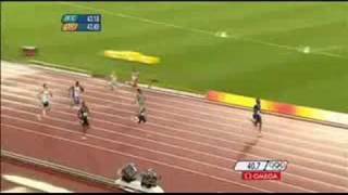 BEIJING 2008 400M Shawn Merrit wins Gold 4375 [upl. by Kovacs818]