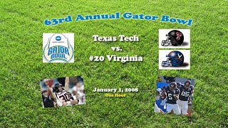 2008 Gator Bowl Texas Tech v Virginia One Hour [upl. by Bibeau]