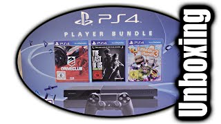 PS4 500GB Jet Black Player Bundle Unboxing German HD 1080p50fps [upl. by June]