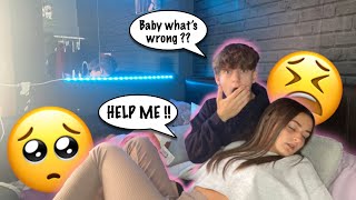 Screaming in PAIN then PASSING OUT Prank on BOYFRIEND CUTE REACTION [upl. by Asiela]