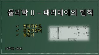 111 물리학 II 강의 – 패러데이의 법칙 [upl. by Yattirb]