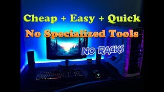 Full Cable Management Guide PC Desk  Keyboard and Mouse  Cheap  Quick  Easy  No Racks [upl. by Yhotmit]