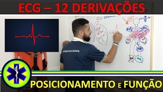 INTRODUÇÃO AO ECG  POSICIONAMENTO E FUNÇÃO DAS 12 DERIVAÇÕES [upl. by Yedoc]