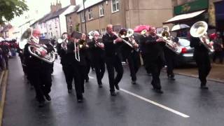 The Harrogate Band marching at Barwick in Elmet 2011 [upl. by Ena]