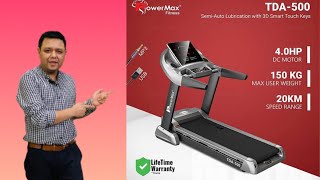 Powermax Treadmill TDA500  U Fit India  Gym24 Equipments  ufitindia gym24equipments [upl. by Charmine]