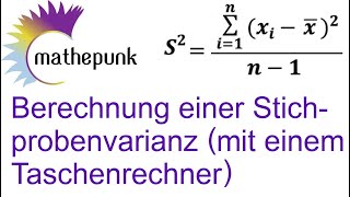 Berechnung einer Stichprobenvarianz mit einem Taschenrechner [upl. by Publius718]