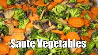 Sauteed VegetablesVeggie Recipe  Sauteed Broccoli Carrots Mushrooms with Garlic  HomeyCircle [upl. by Ainyt]