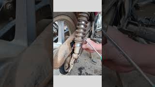 Motorcycle shock absorber soft and hard adjustment process [upl. by Brinna578]