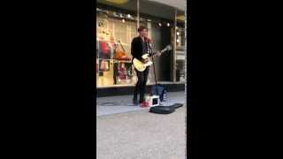 Busker playing and singing Hallelujah Oxford [upl. by Neltiak]