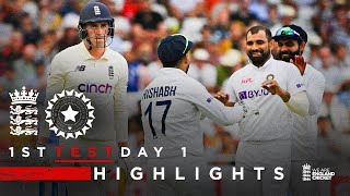 England Bowled Out For 183  England v India  Day 1 Highlights  1st LV Insurance Test 2021 [upl. by Kcirred]