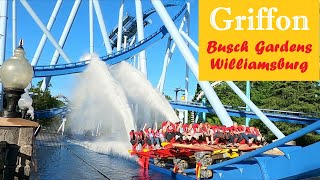 Griffon POV On Ride amp Off Ride  Busch Gardens Williamsburg VA [upl. by Fia]