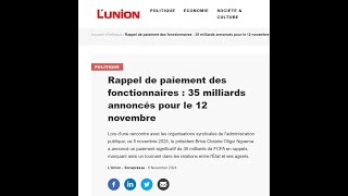 RAPPELS SOLDE AU GABON 2024 gabon ctri tresorgabonais [upl. by Asirrom]